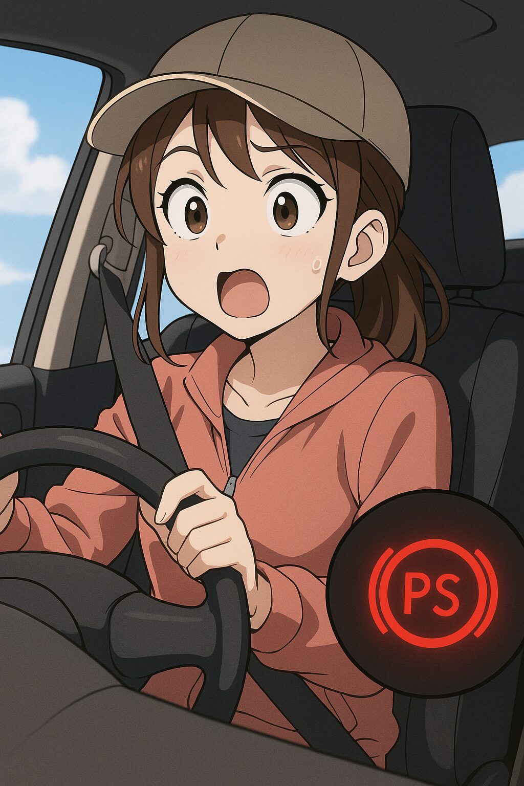 パワーステアリング警告灯が点いた時に絶対してはいけない事