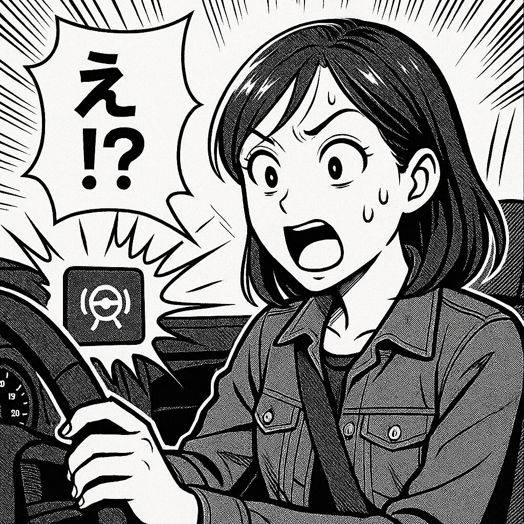 パワーステアリング警告灯が点いた時に絶対してはいけない事