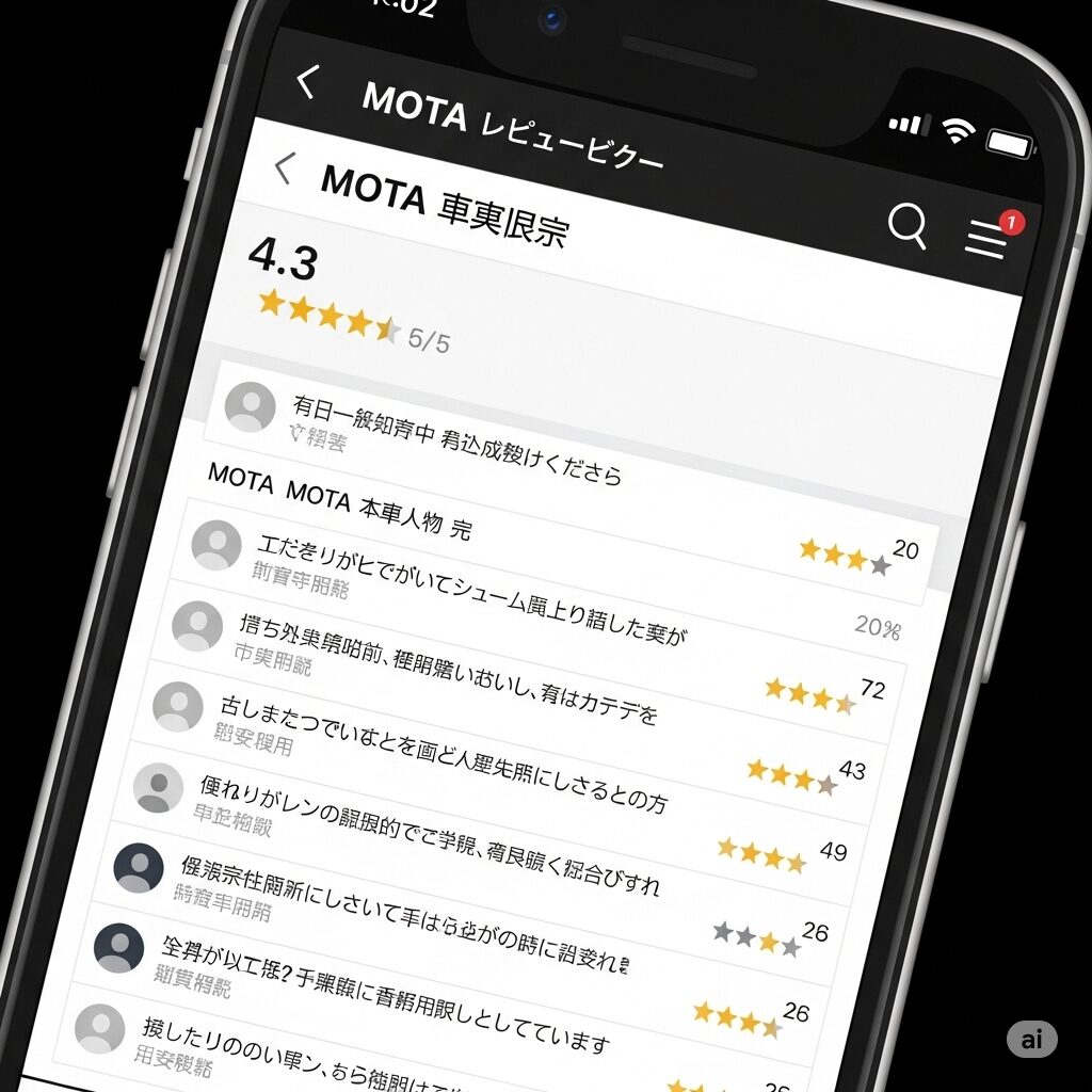 mota車買取の評判は本当？実際の口コミと高額査定の秘密