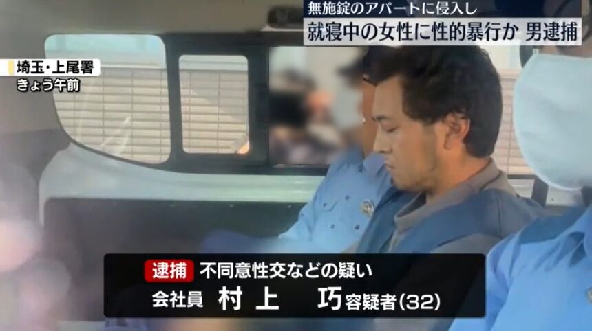 村上巧とは何者？顔画像や勤務先・住所も徹底調査|どんな罪に問われる？
