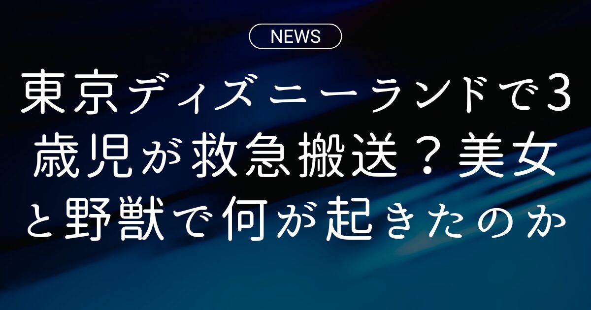 東京ディズニーランドで3歳児が救急搬送？美女と野獣で何が起きたのか