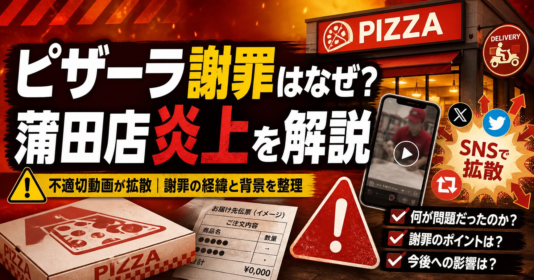 ピザーラ謝罪はなぜ？蒲田店炎上を解説