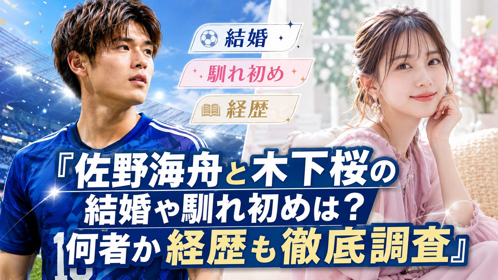 佐野海舟と木下桜の結婚や馴れ初めは？何者か経歴も徹底調査