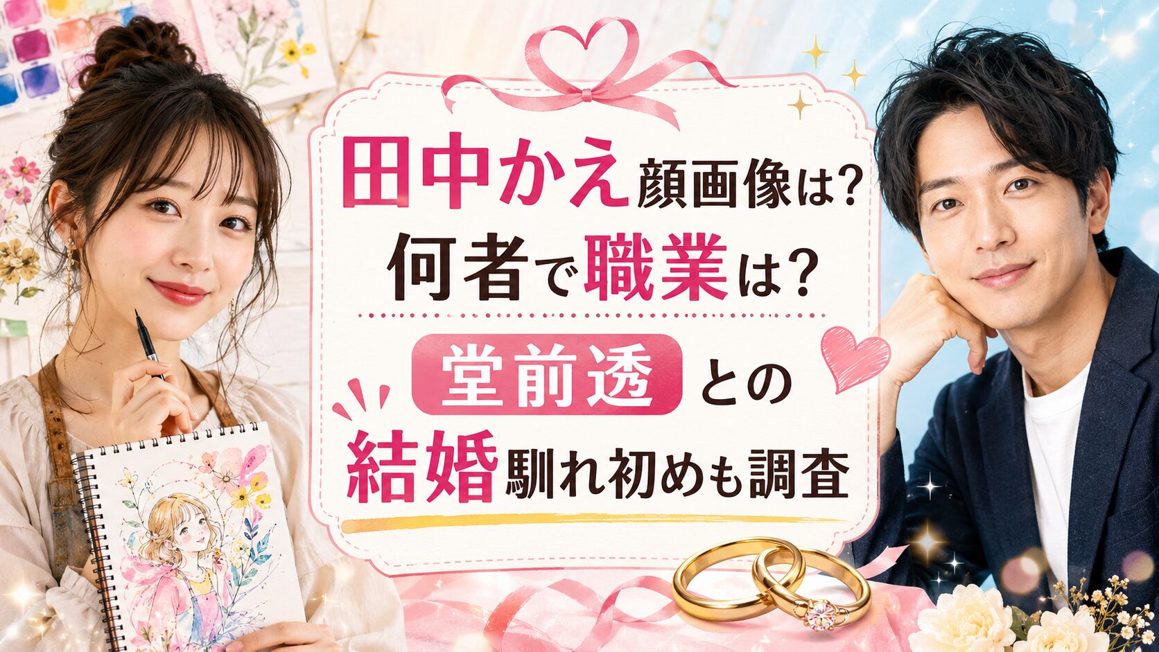 田中かえ顔画像は？何者で職業は？堂前透との結婚馴れ初めも調査