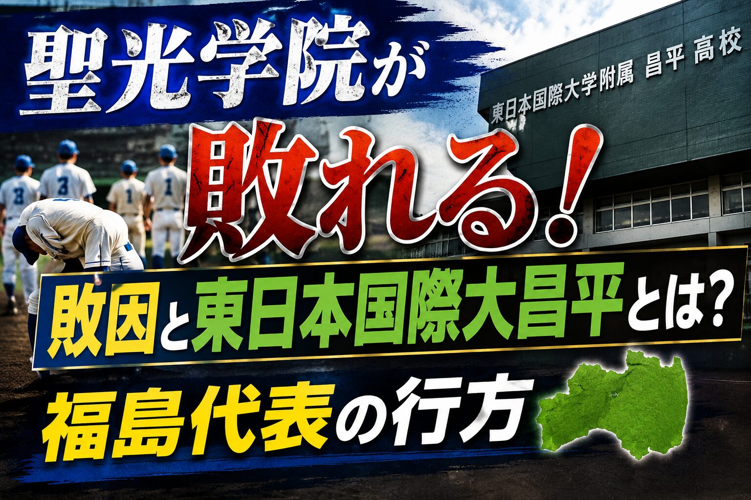 聖光学院が敗れる！敗因と東日本国際大昌平とは？福島代表の行方