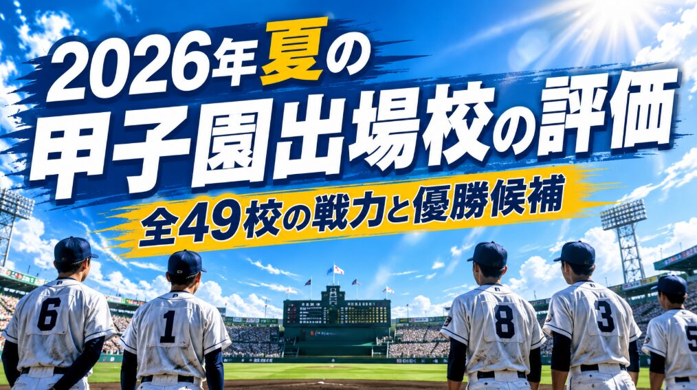 2026年夏の甲子園出場校の評価｜全49校の戦力と優勝候補