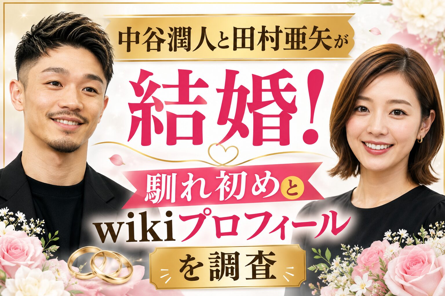中谷潤人と田村亜矢が結婚！馴れ初めとwikiプロフィールを調査